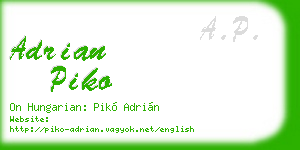 adrian piko business card
