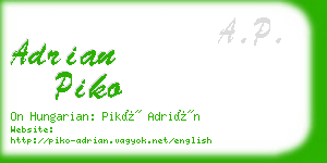 adrian piko business card